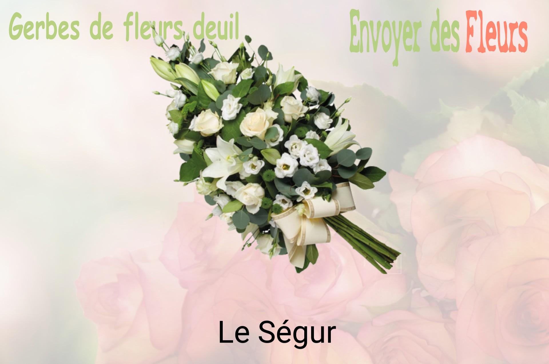 Gerbe de fleurs de deuil livrée à Le Ségur